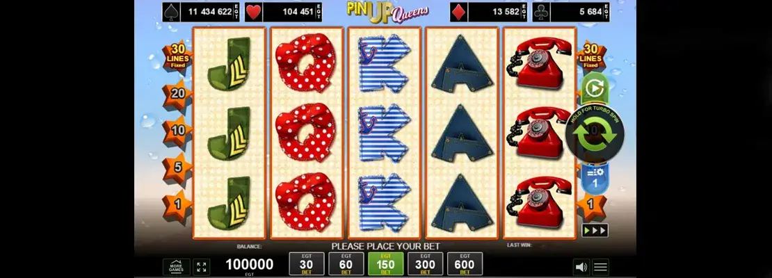 Gioca a Pin Up Queens gratuitamente in modalità demo
