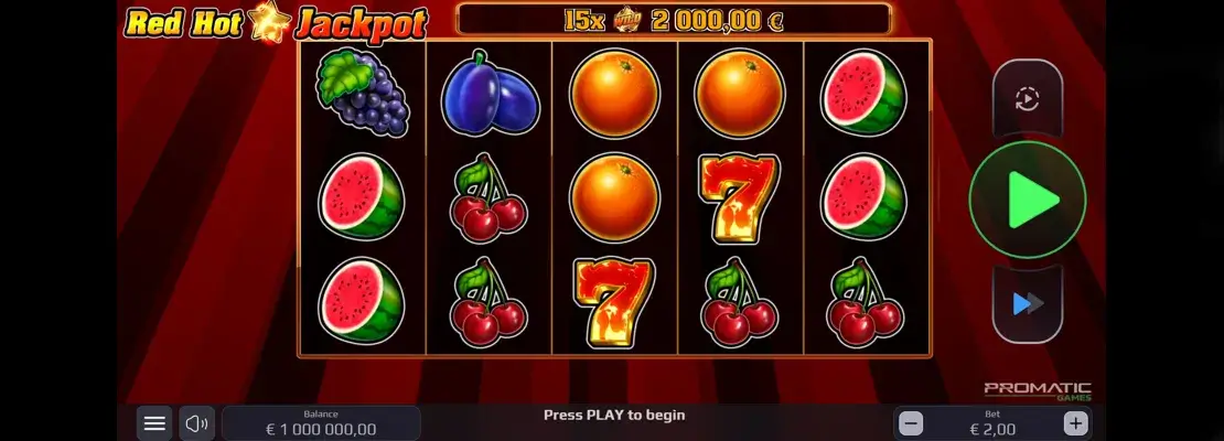 Zagraj w Red Hot Sevens Jackpot za darmo w trybie demonstracyjnym