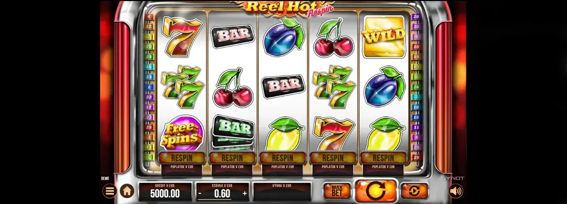 Demo modunda Reel Hot Respin oyununu ücretsiz oynayın