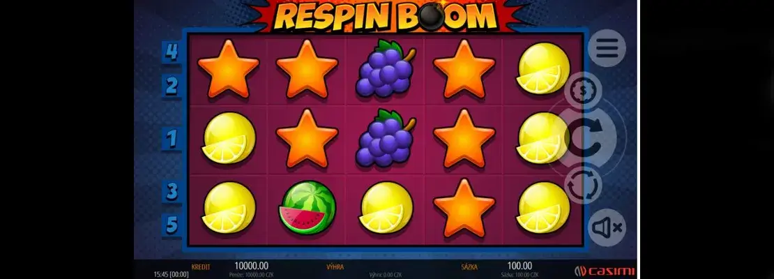 Mainkan Respin Boom secara percuma dalam mod demo