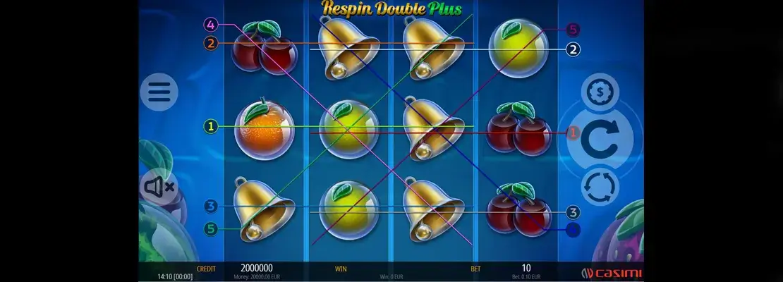 Mainkan Respin Double Plus secara percuma dalam mod demo