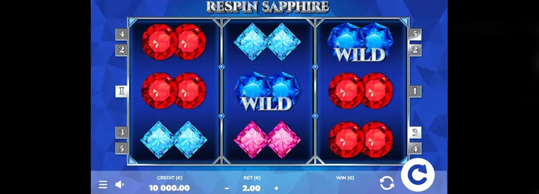 Játssz a Respin Sapphire játékkal ingyen demó módban