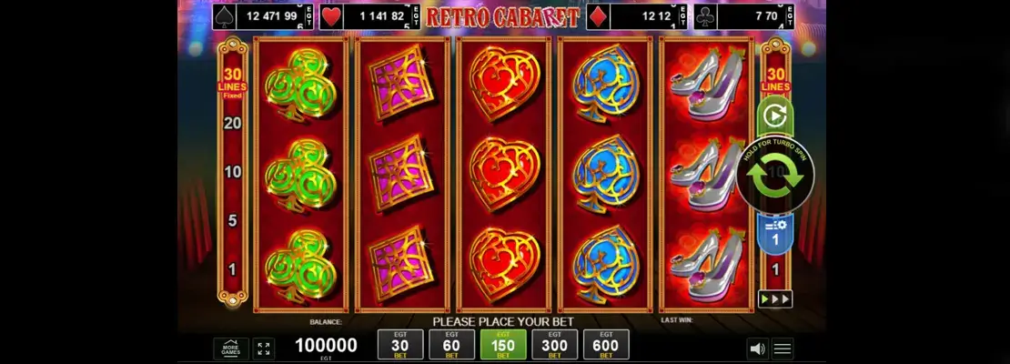 Spela Retro Cabaret gratis i demoläge