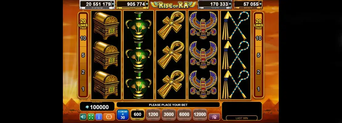 Speel Rise Of Ra gratis in de demomodus