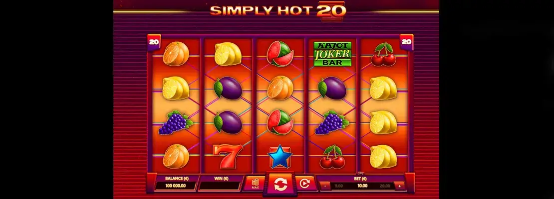 Játssz a Simply Hot 20 játékkal ingyen demó módban