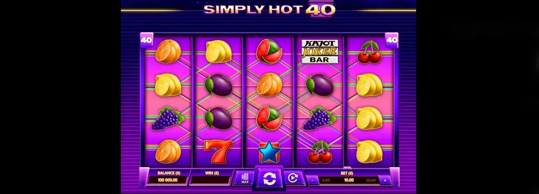 Játssz a Simply Hot 40 játékkal ingyen demó módban