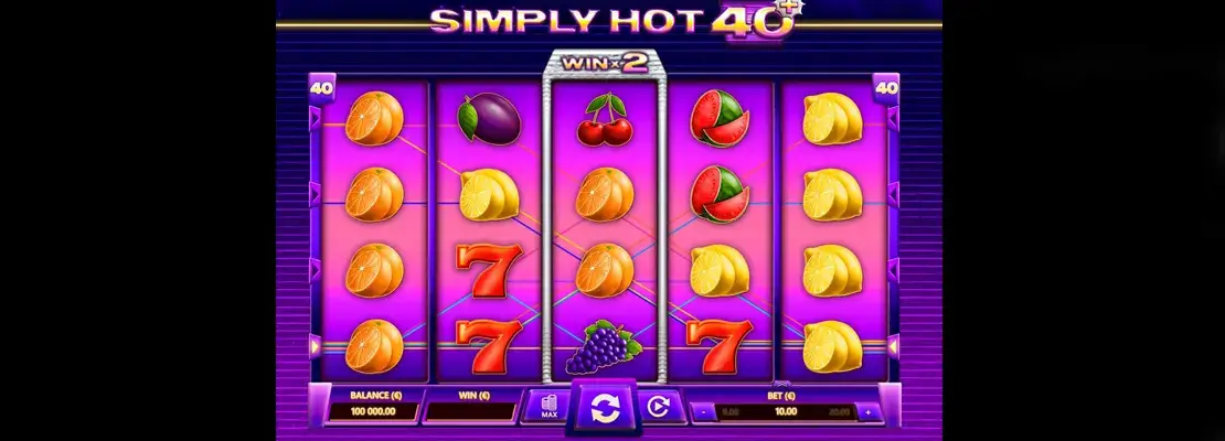 Játssz a Simply Hot 40 Plus játékkal ingyen demó módban