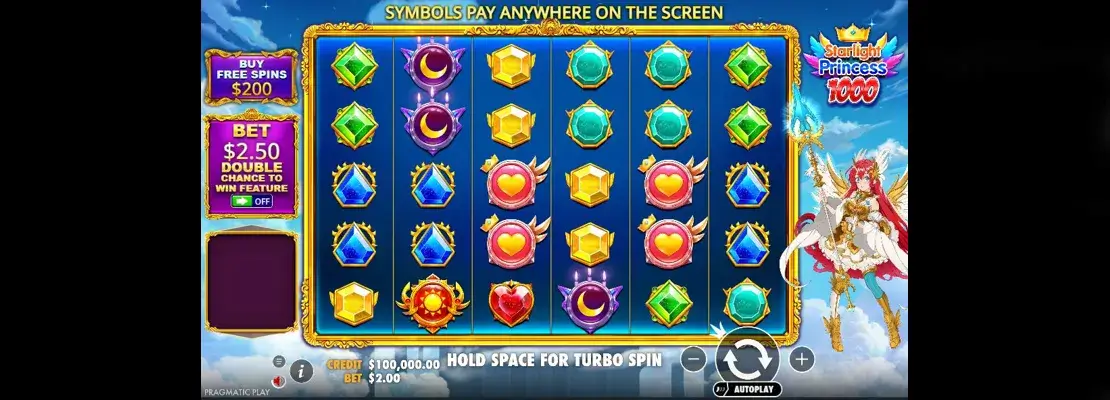 Gioca a Starlight Princess 1000 gratuitamente in modalità demo