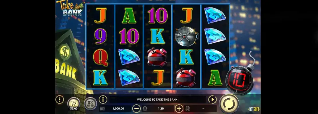 Spil Take The Bank gratis i demotilstand