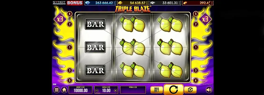 Spil Triple Blaze gratis i demotilstand