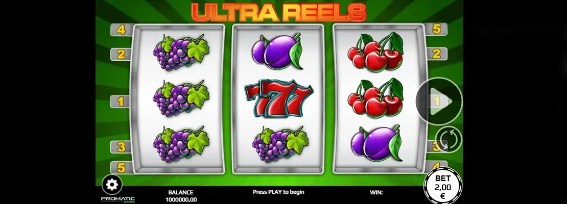 Играйте в Ultra Reels бесплатно в демо-режиме