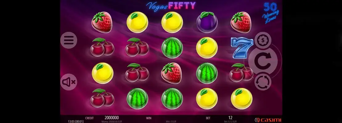 Mainkan Vegas Fifty secara percuma dalam mod demo