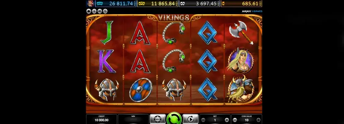 Demo modunda Vikings Kajot oyununu ücretsiz oynayın
