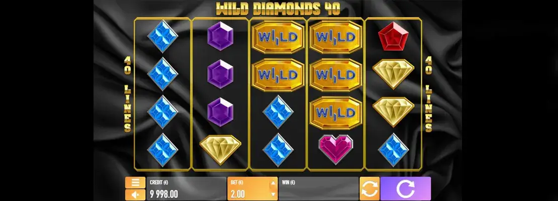 Játssz a Wild Diamonds 40 játékkal ingyen demó módban