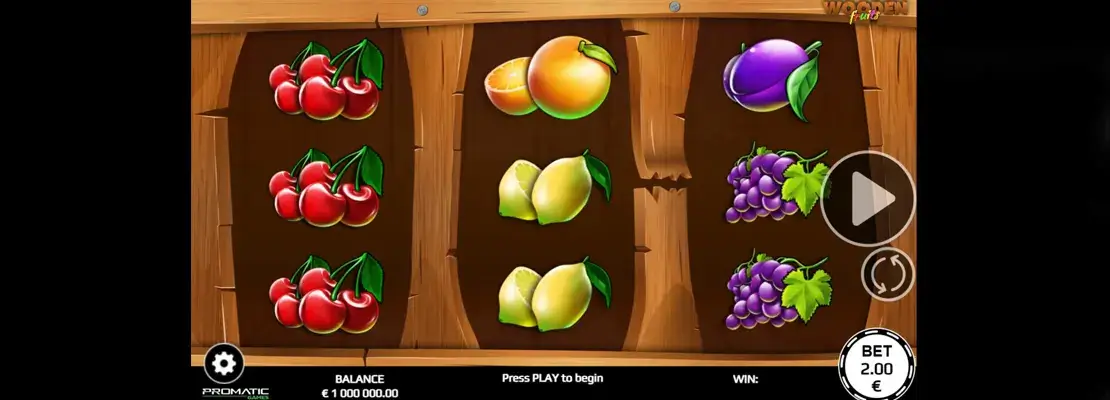 Játssz a Wooden Fruits játékkal ingyen demó módban