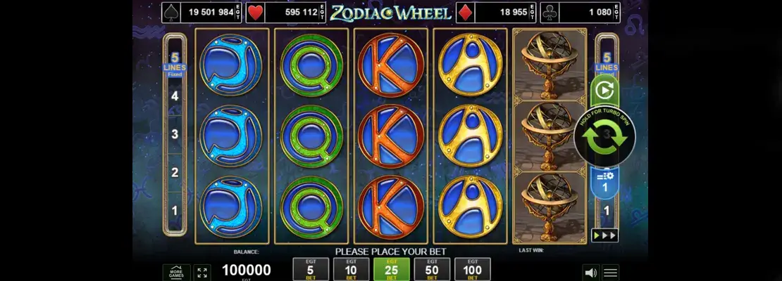 Játssz a Zodiac Wheel játékkal ingyen demó módban